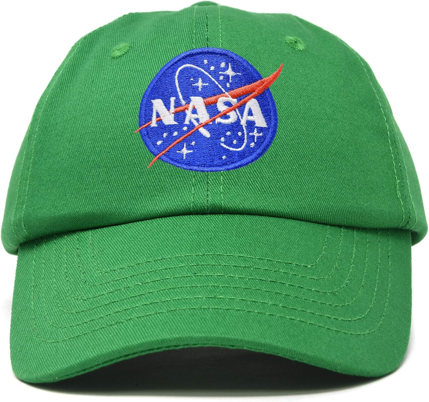 DALIX NASA Hat Soft Baseball Cap Embroidered Space Meatball Logo in Black: Clothing