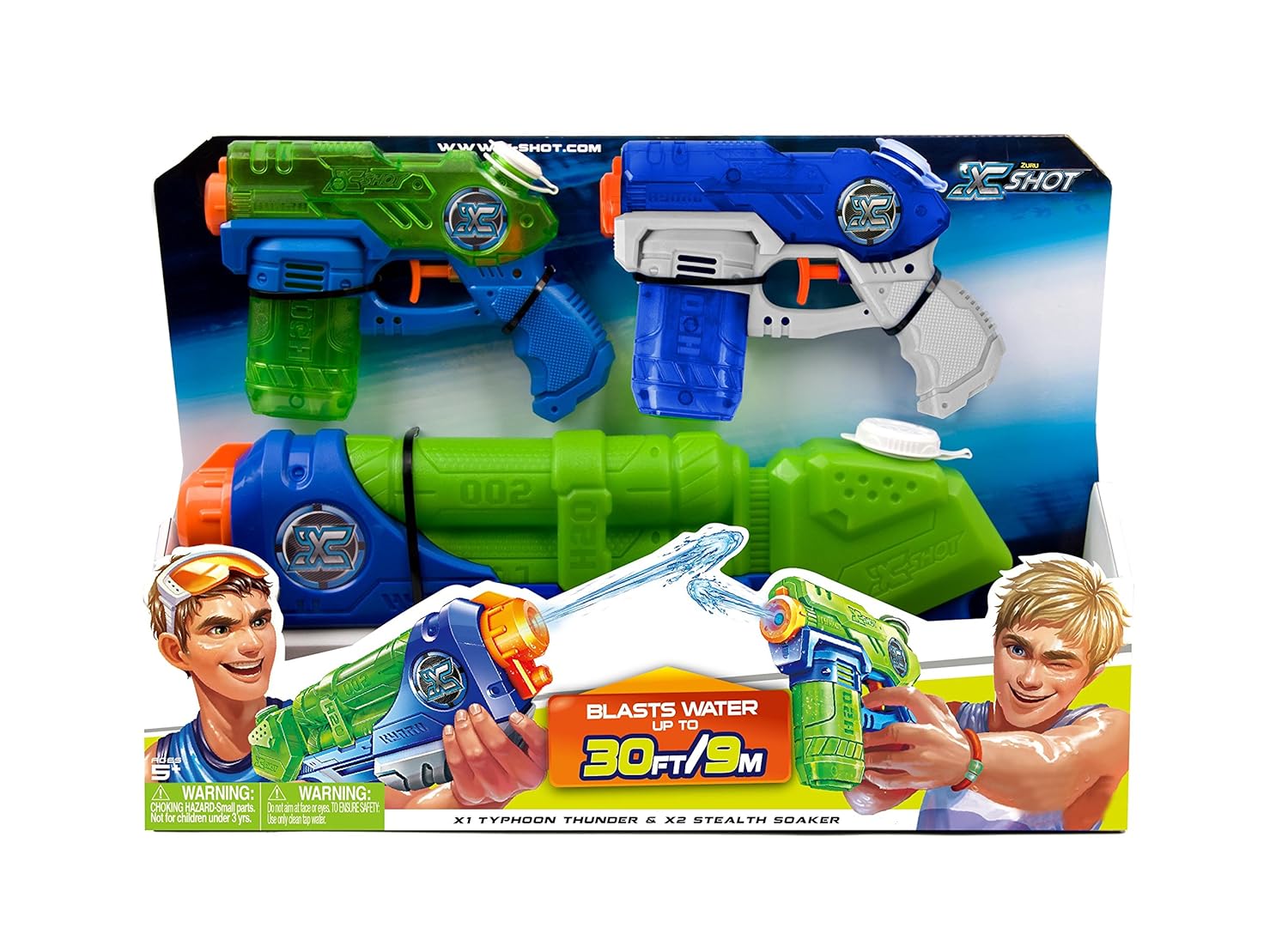 Typhoon Thunder & 2 Small Stealth Soakers Zuru X Shot Promo Pack Water