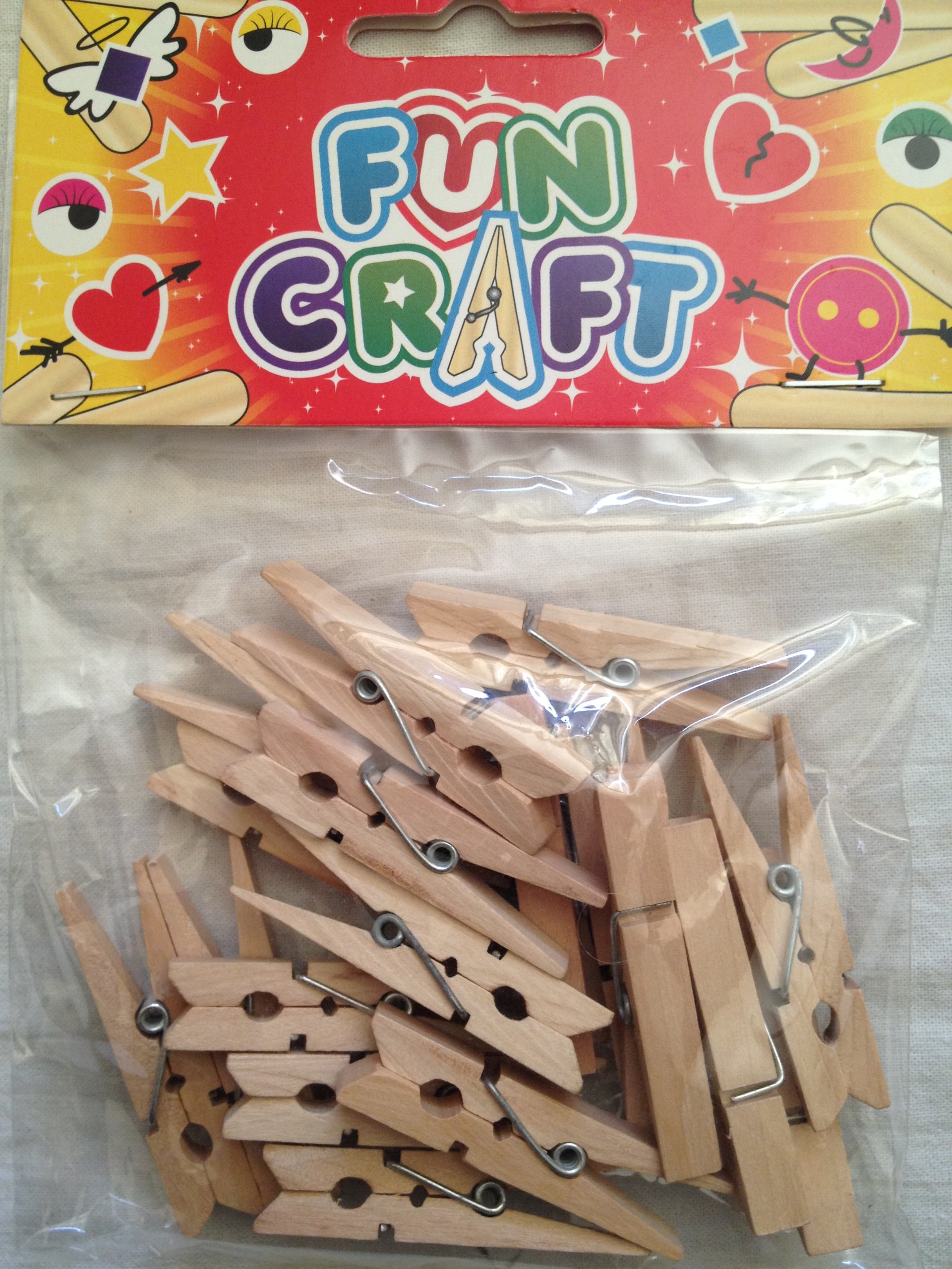 ToylandÂ Pack of 48mm Assorted Craft Kit Pegs - Arts and Crafts