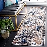 SAFAVIEH Eternal Collection Area Rug - 9' x 12', Grey & Blue Gold, Transitional Design, Ideal for High Traffic Areas in Livin