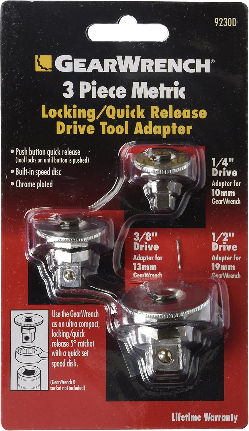 GearWrench 3 Piece Metric Ratcheting Wrench Drive Adapter Set 9230D Amazon.ca Tools & Home