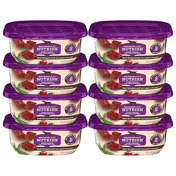 NUTRISH WET DOG FOOD TUBS, BEEF STROGANWOOF RECIPE,...