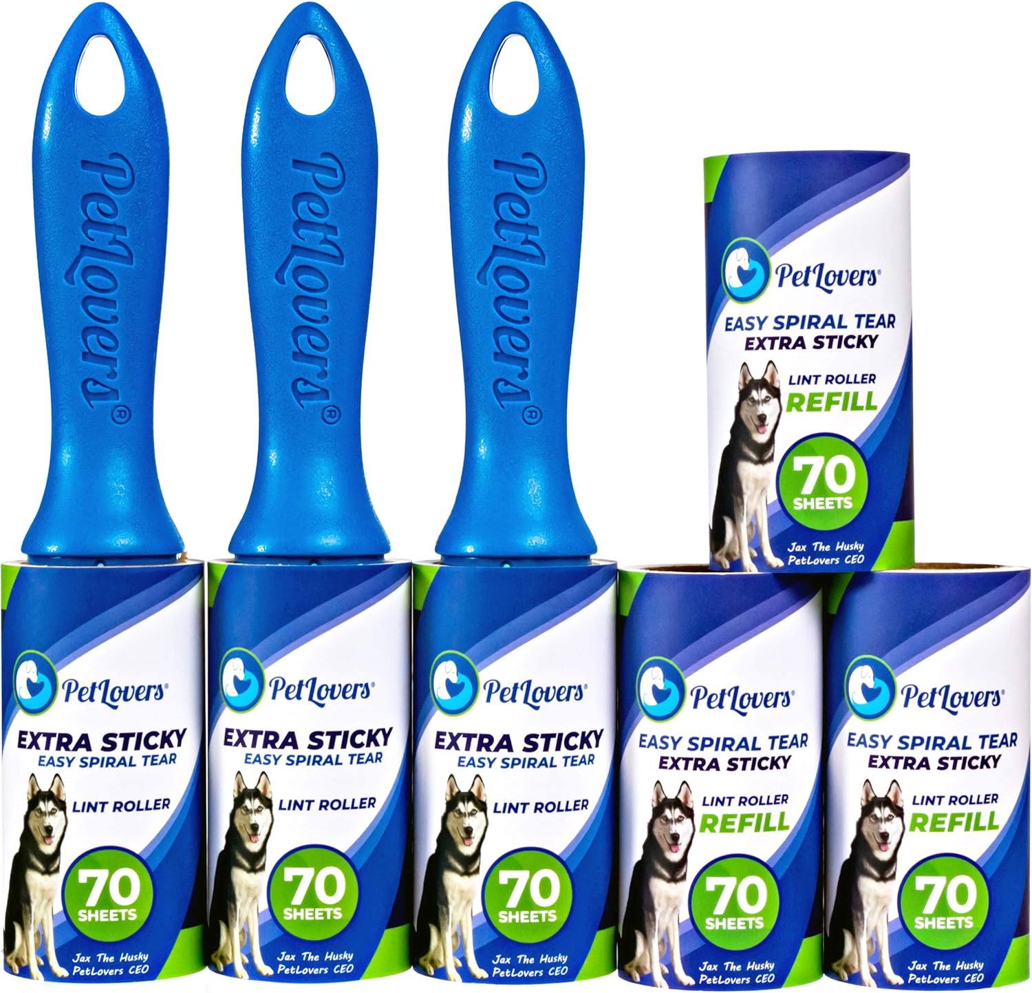 PetLovers Lint Rollers for Pet Hair Extra Sticky 420 Sheets - Lint Remover for Clothes: Health & Personal Care