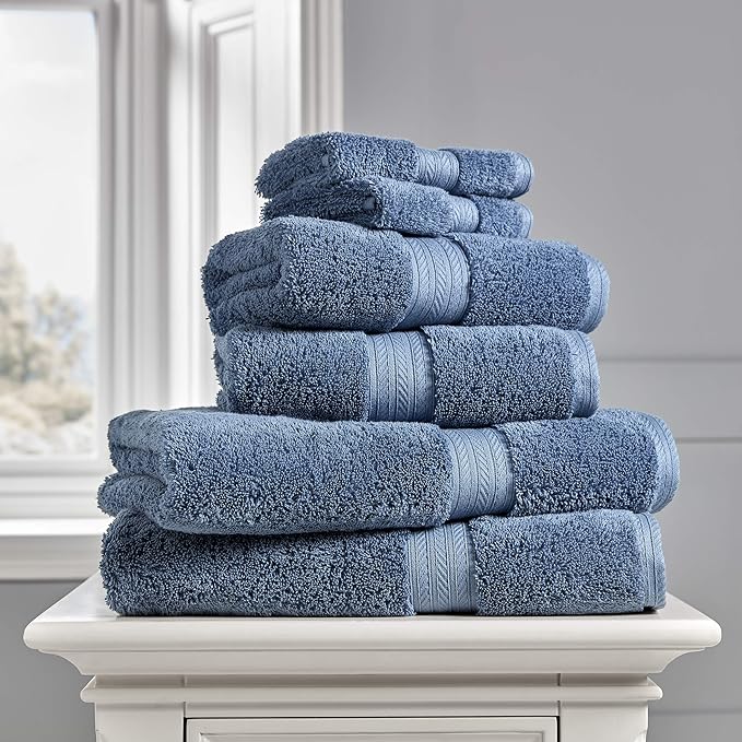 Christy Renaissance 100 Egyptian Cotton 6 Piece Towel Set (Denim