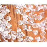 50 Fermoirs Pour Boucles D'oreilles En Silicone Transparent - Pour Remplacer Ou Créer Des Bijoux