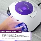 Professional 120W LED Gel Nail Lamp Dryer 4 Timer Settings White view 3