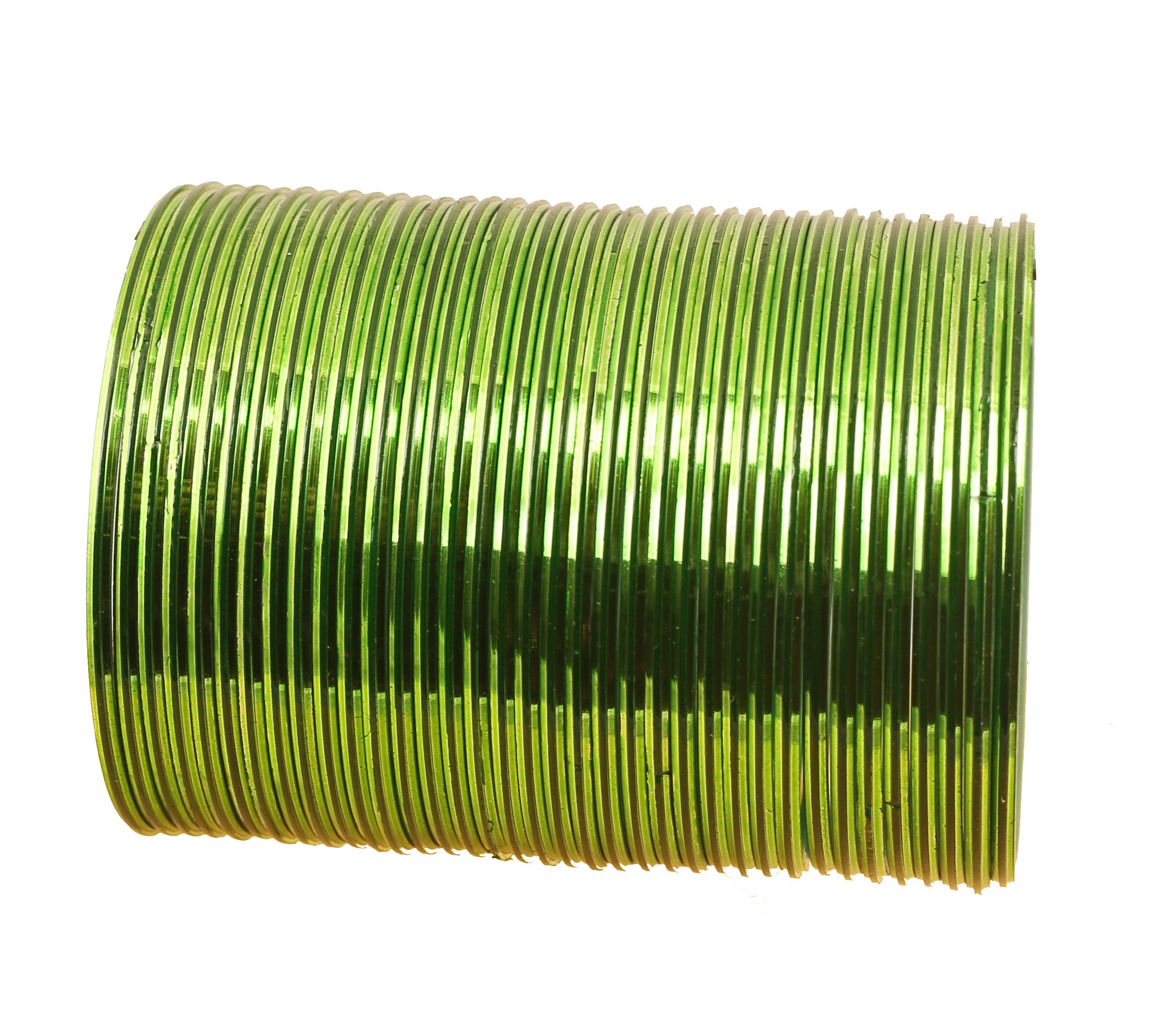 Touchstone New Colorful Bangle Collection Indian Bollywood Alloy Metal and Textured Glossy Green Color Wrist Beautifier Designer Jewelry Bangle Bracelets. Set of 36. — image 1