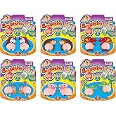 JA-RU Cute Animal Stickers with Squishy Butt 4416-6s | (6 Pack, 2 Butt Stickers Each) &ndash; 3D Sensory Stickers for Kids, Stress Relief Fidget Toy, Party Favors &amp; Classroom Prizes