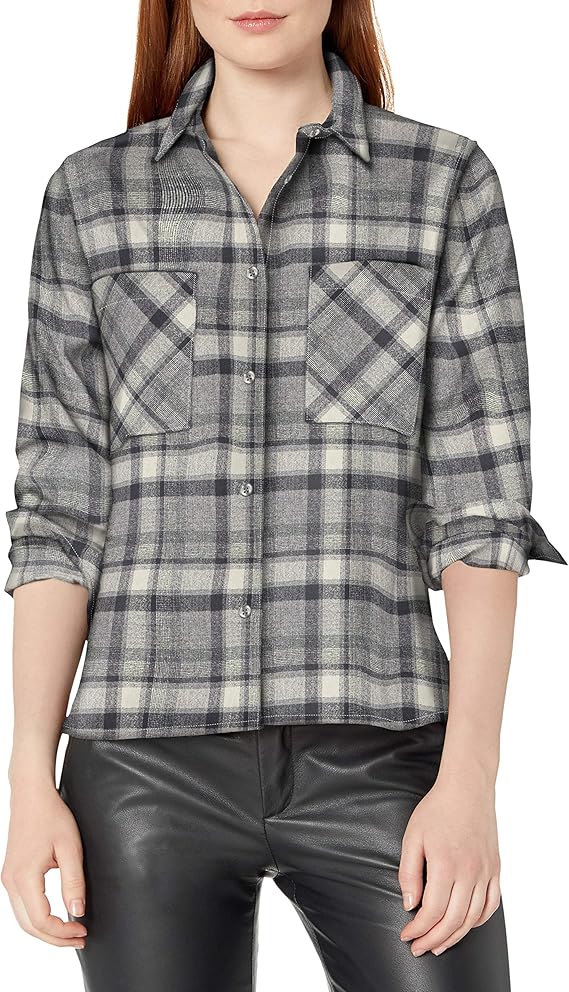 Pendleton Women's Piper Cropped Wool Shirt Button Amazon.co.uk Clothing