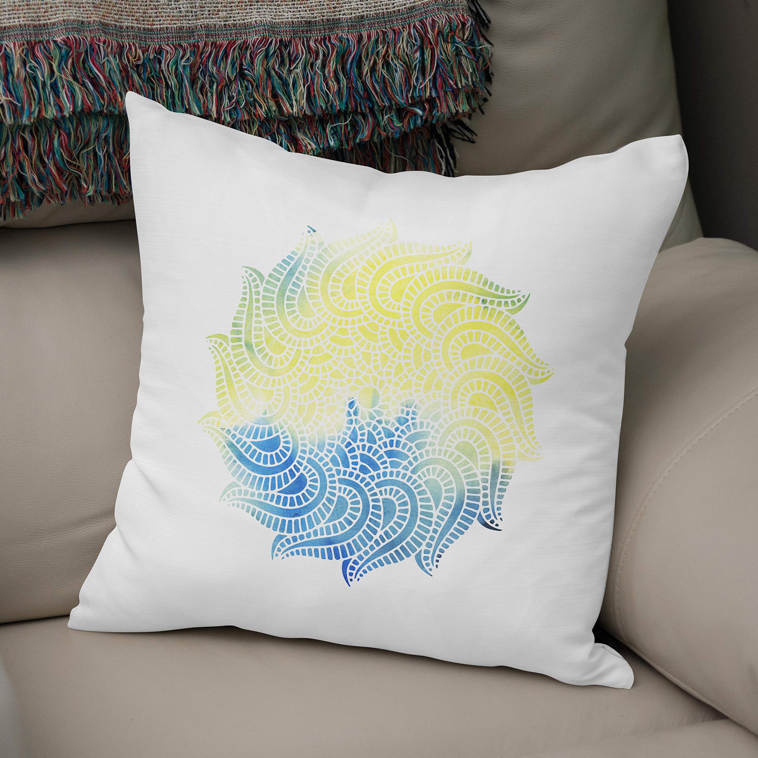 Bonamaison, Decorative Cushion Cover - 50% Cotton 50% Polyester - 43x43cm - Designed and Manufactured in Turkey