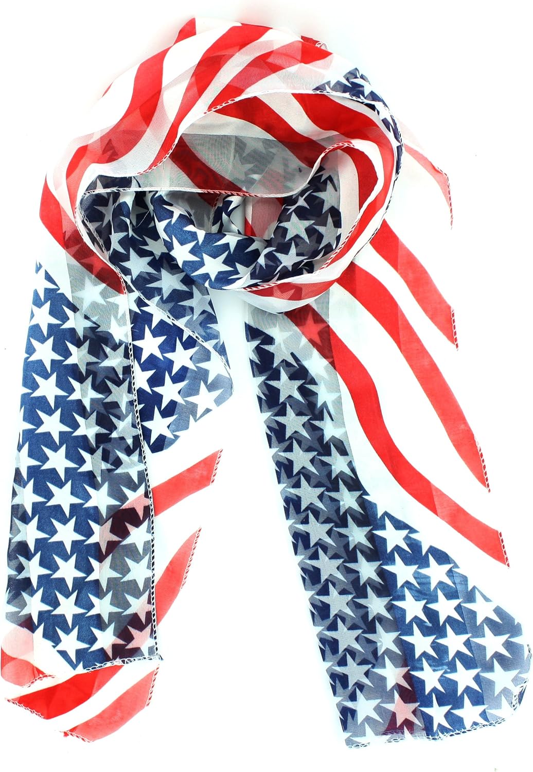 Patriot Pride Red White and Blue USA Stars and Stripes Scarf: Home & Kitchen