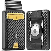 TRAVANDO Swype Slim Wallet for Men Metal RFID Blocking Mens Wallet Card Case (With AirTag* Pocket)