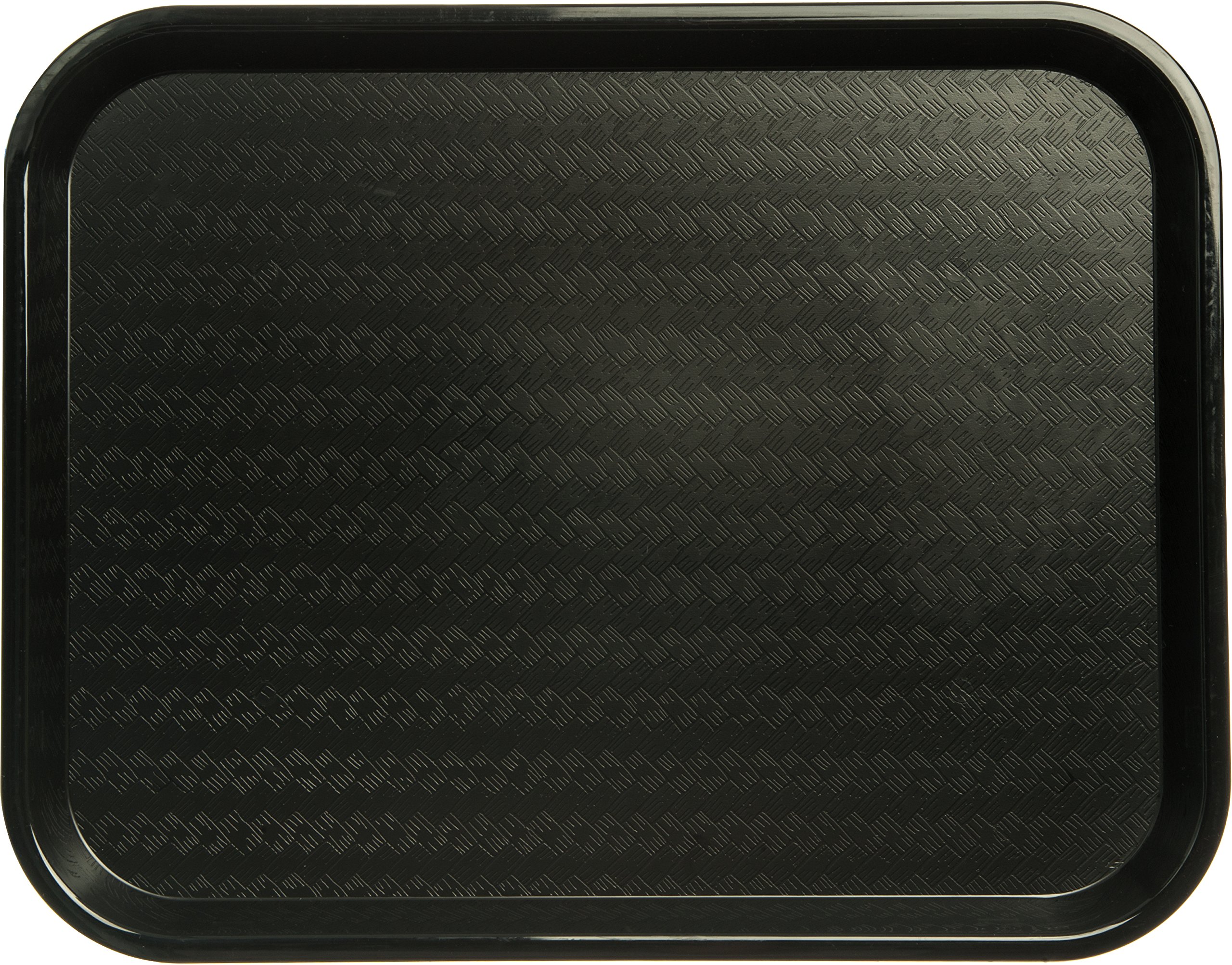 Carlisle CT141803 Café Standard Cafeteria/Fast Food Tray, 14" x 18", Polypropylene, Black