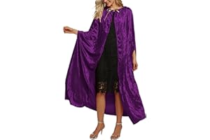 Urban CoCo Unisex Full Length Hooded Velvet Cape Halloween Party Cosplay Costume Cloak