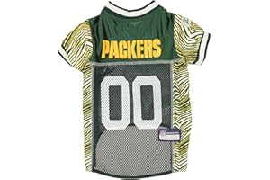 Zubaz NFL Team Pet Jersey for Dogs, Green Bay Packers, XX-Large