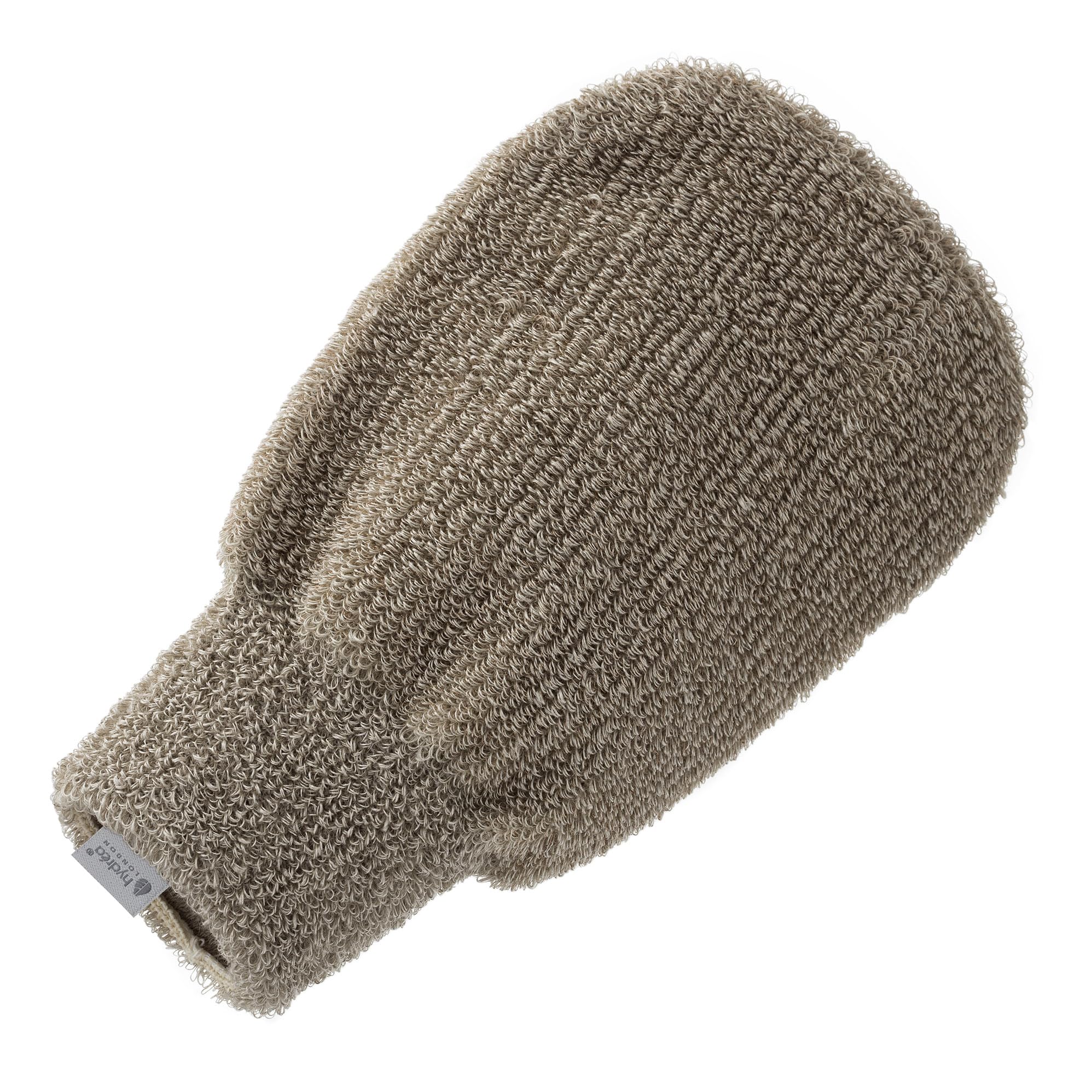 Hydréa London Elemental Beauty Exfoliating Linen Bath/Shower Mitt With Real Copper