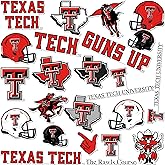 Desert Cactus Texas Tech Sticker Texas Tech Red Raiders Vinyl Decal Laptop Water Bottle Car Scrapbook Sheet (Type A)