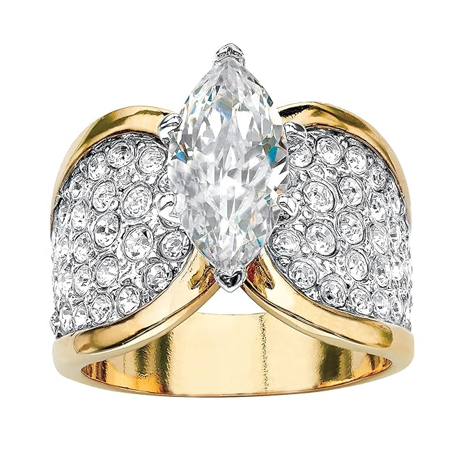 Palm Beach Jewelry Ring Vergoldet 14 Karat (585) Zirkonia