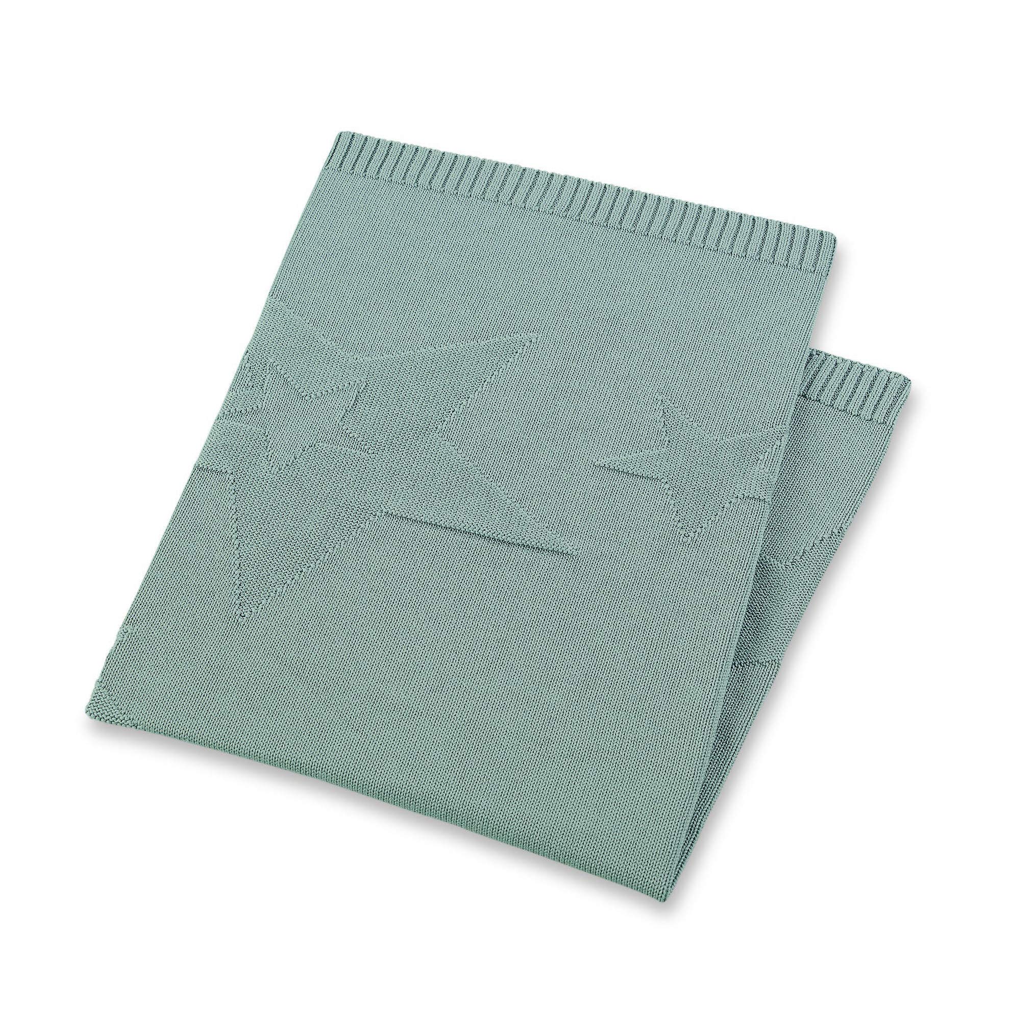 Sterntaler Knitted cuddle blanket Baylee, Age: For babies from birth or older, 75 x 90 cm, Green