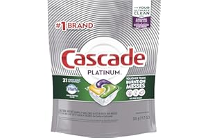 Cascade Platinum ActionPacs Dishwasher Detergent Lemon Scent, 21 ct (Pack of 5)