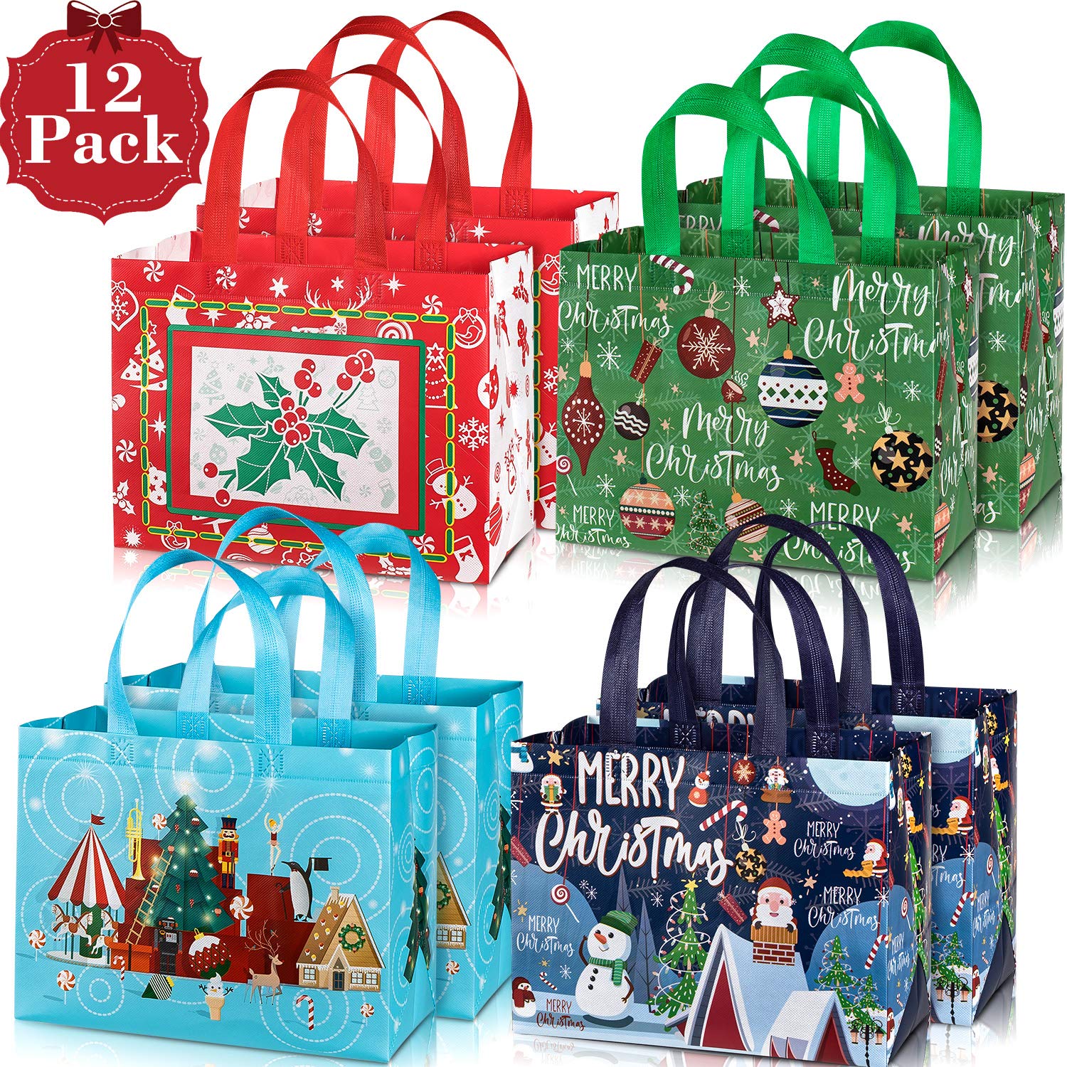 reusable shopping bags christmas