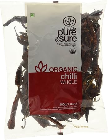 Pure & Sure Organic Chili Whole, 200g