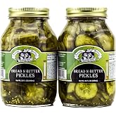 Amish Wedding Foods All Natural Bread N Butter Pickles 32 Ounces (Pack of 2)