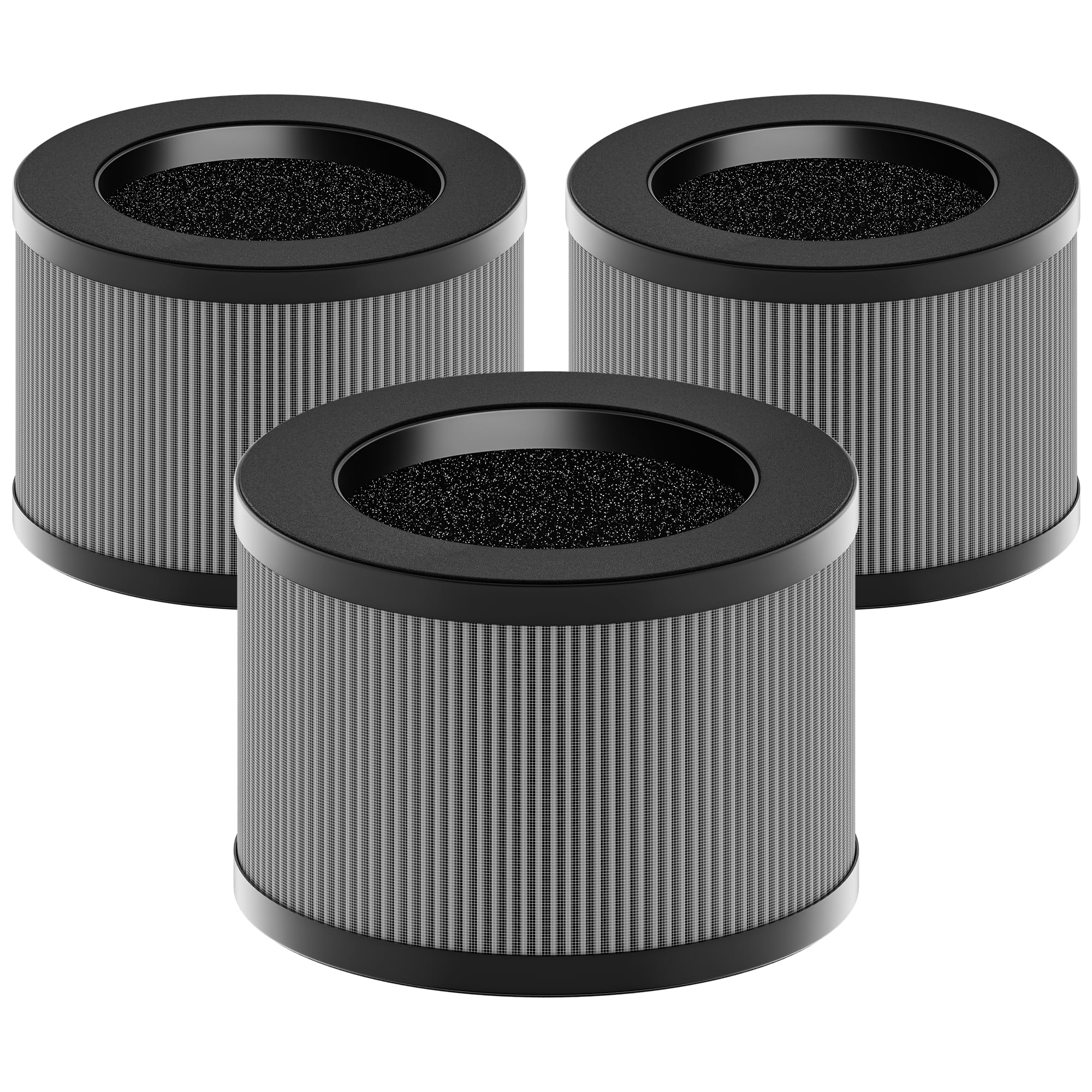 Photo 1 of MK01 & MK06 True HEPA Filter Replacement for MK01 MK06, TZ-K1 and DH-JH01 Air Purifier, Smoke Remover Version, Grey, 3 Pack