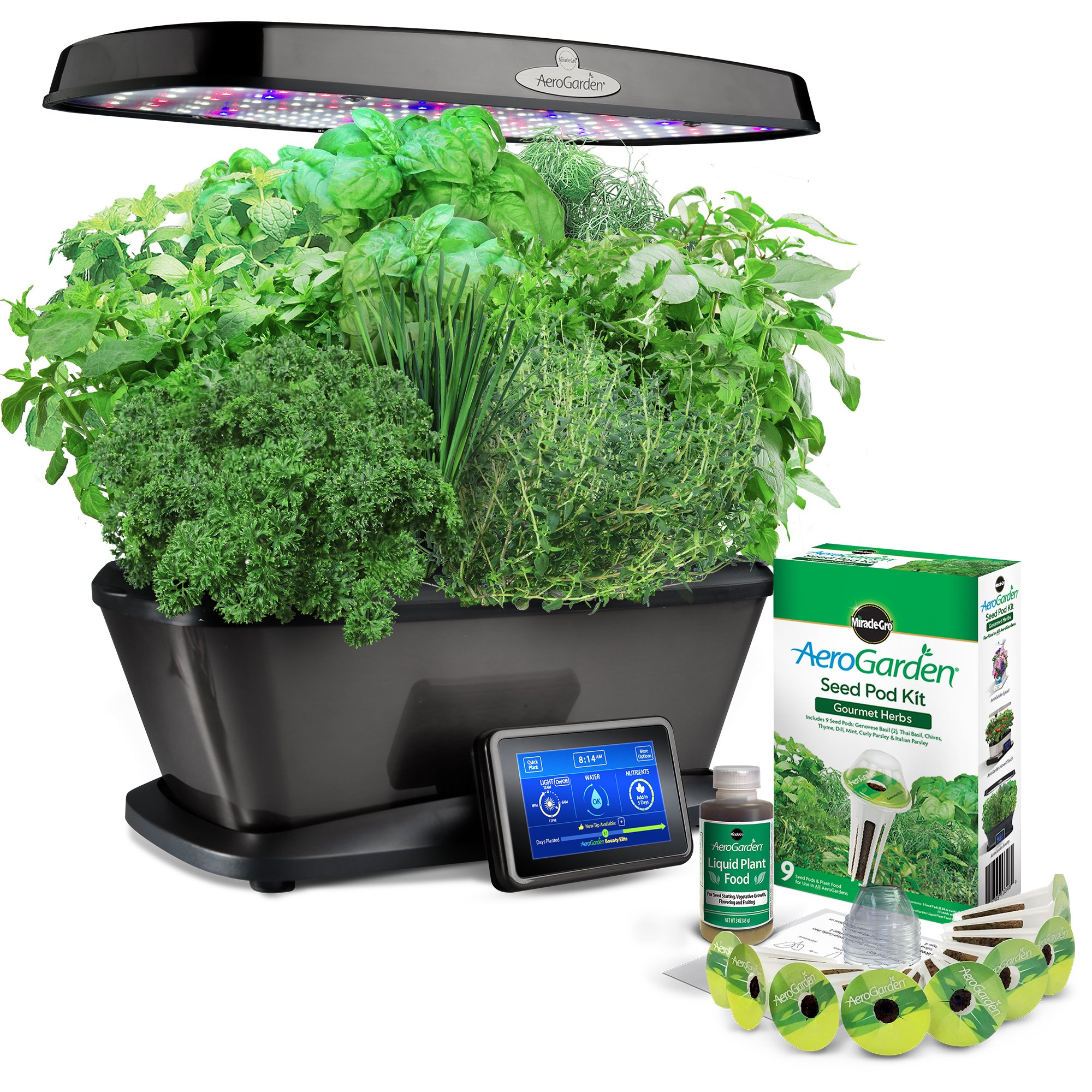 MiracleGro AeroGarden Bounty Elite with Gourmet Herb Seed Pod Kit