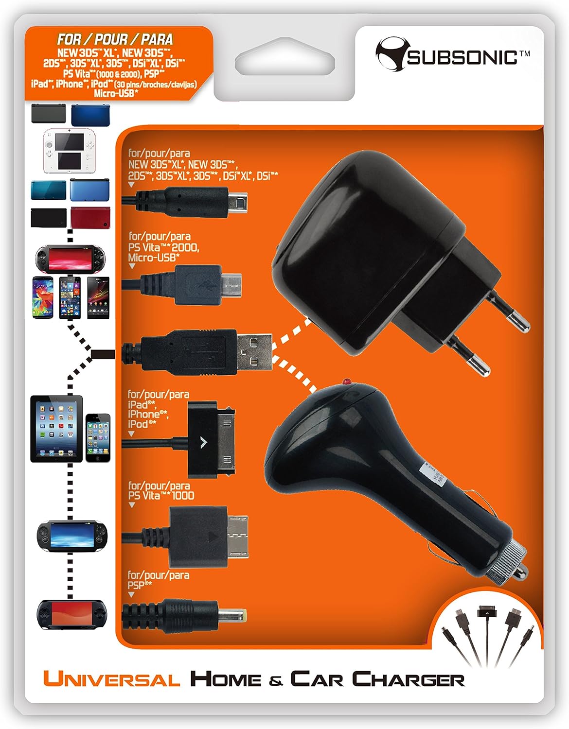 Universal Home and Car Charger (Nintendo 3DS/3DS XL/Playstation Vita