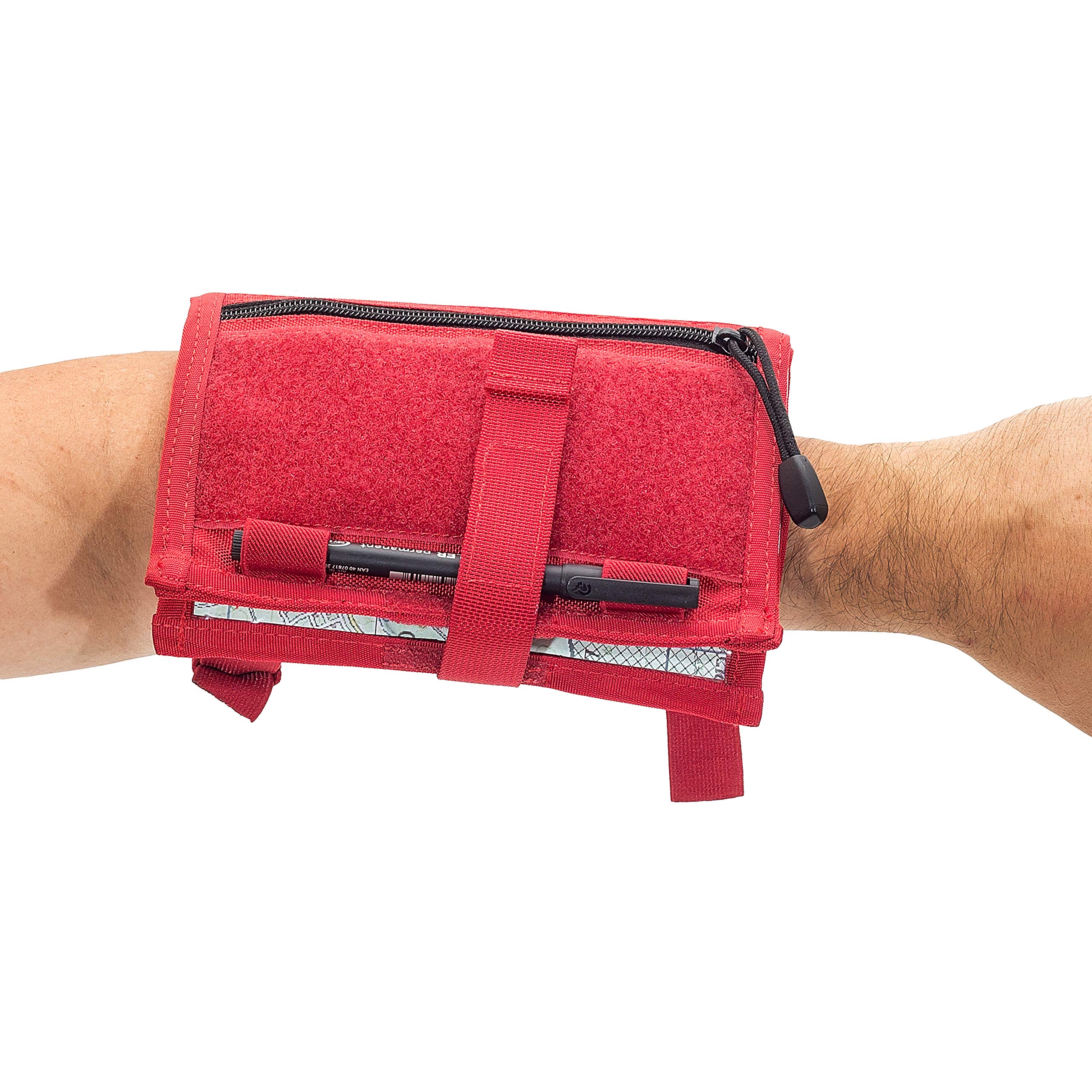 Elite Bags Document holder bracelet, Adaptable, Red, Map's