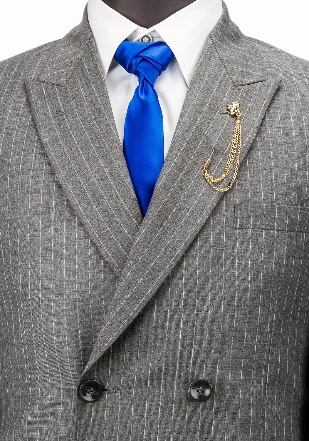 Knighthood Golden Scout Logo with 3 Layer Hanging Chain Lapel Pin Badge Coat Suit Wedding Gift Party Shirt Collar Accessories Brooch for Men Golden - Image 3