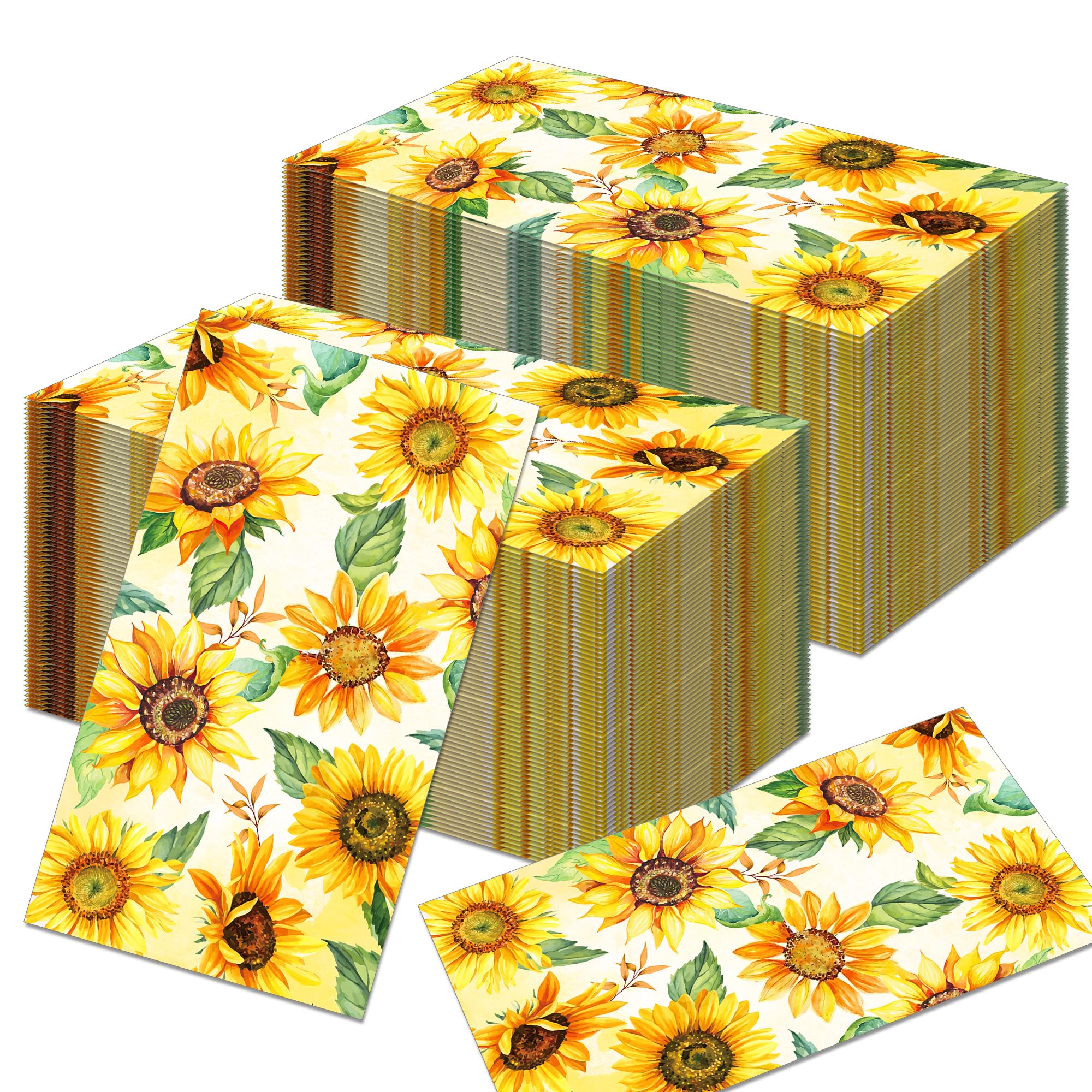 Photo 1 of 40Pcs Sunflower Paper Napkins Sunflower Tissue Paper Sunflowers Disposable Hand Towels Sunflowers Napkin for Sunflowers Birthday Party Decorations Kitchen Dinner Wedding Holiday Tea Party Supplies