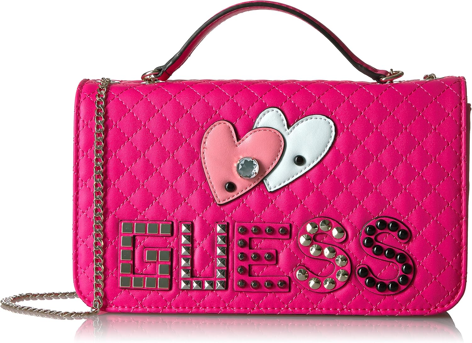 GUESS Carey Convertible Crossbody Flap, Pink Handbags