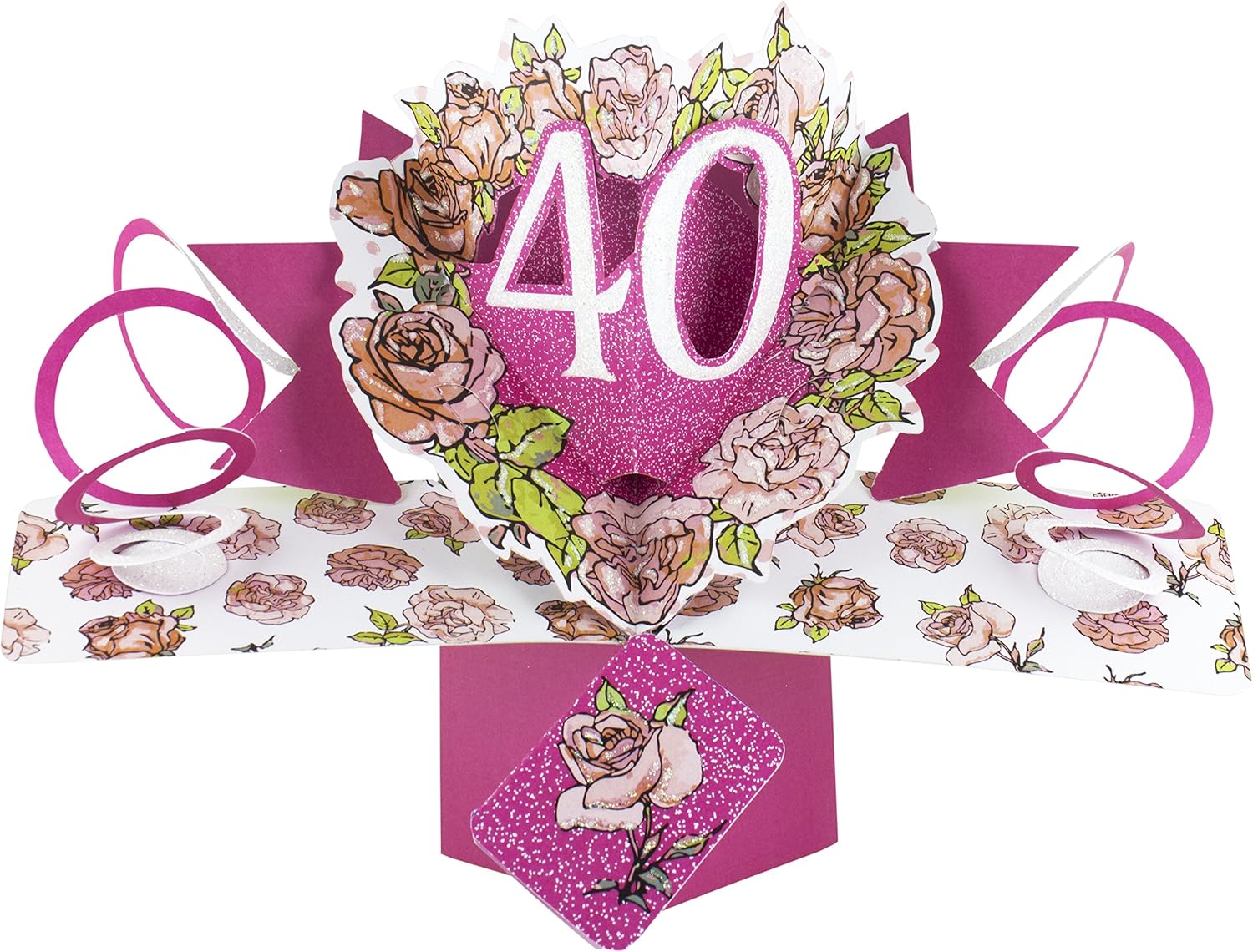 Suki Gifts International Pop Up Card Happy Birthday 40, Multi-Colour, 13 x 21 x 19 cm