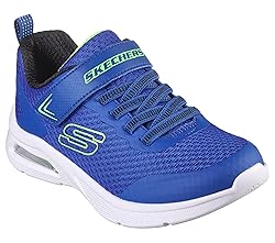 Skechers Boys' Microspec Max, Blue/Lime, 5 Big Kid