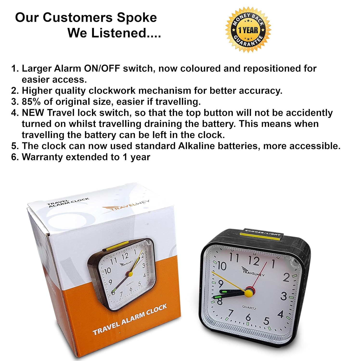 Home Décor Snooze Black Travelwey Battery Operated Desk or Travel Light