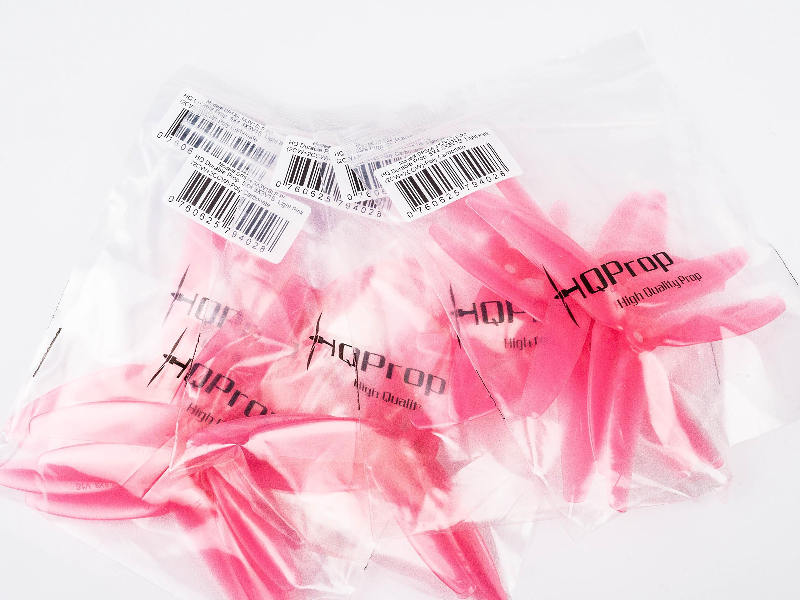 HQ Props 10 Pair DP 5x4.3x3 V1S Tri-Blade 3 Blade Propellers Props for FPV Racing Pink