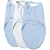 SwaddleMe by Ingenuity Original Swaddle with Easy-Change, 100% Cotton, Improves Sleep & Calms Startle Reflex, 0-3 Months, 3-P