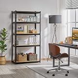 Yaheetech 5-Tier Adjustable Steel Garages Shelving Unit 180x90x45cm Black view 4