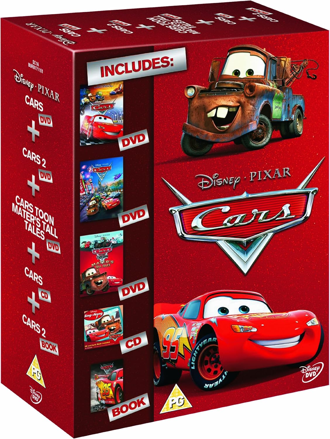 Cars 1, 2 & Cars Toon Maters Tales DVD Gift Set with CD + Book Amazon