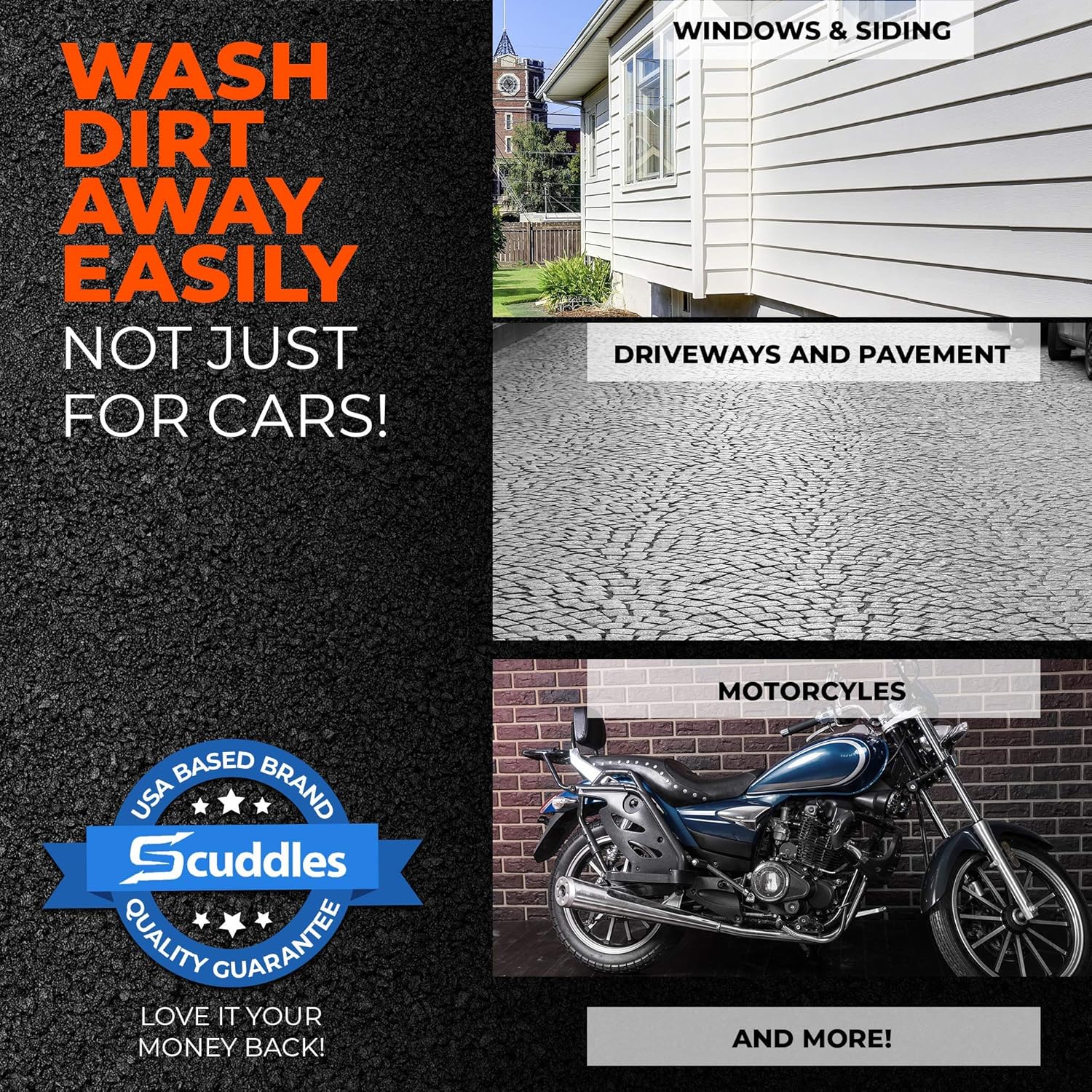 Scuddles | Foam Cannon | Foam Lance | Pressure Washer | Upgraded 2021 Model for Cars Full Kit Includes 3 Micro Fiber Towels and Sponge for Detailing Cars Or SUVS Pressure Washer Mega Set: Automotive