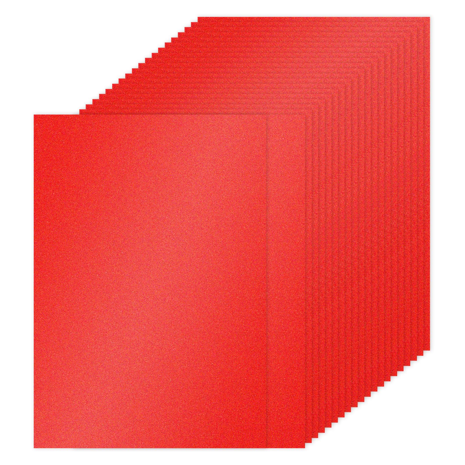 PATIKIL 60 Sheets Red Glitter Cardstock Paper, A4 Size, 250gsm, Perfect for DIY Art Projects & Crafts