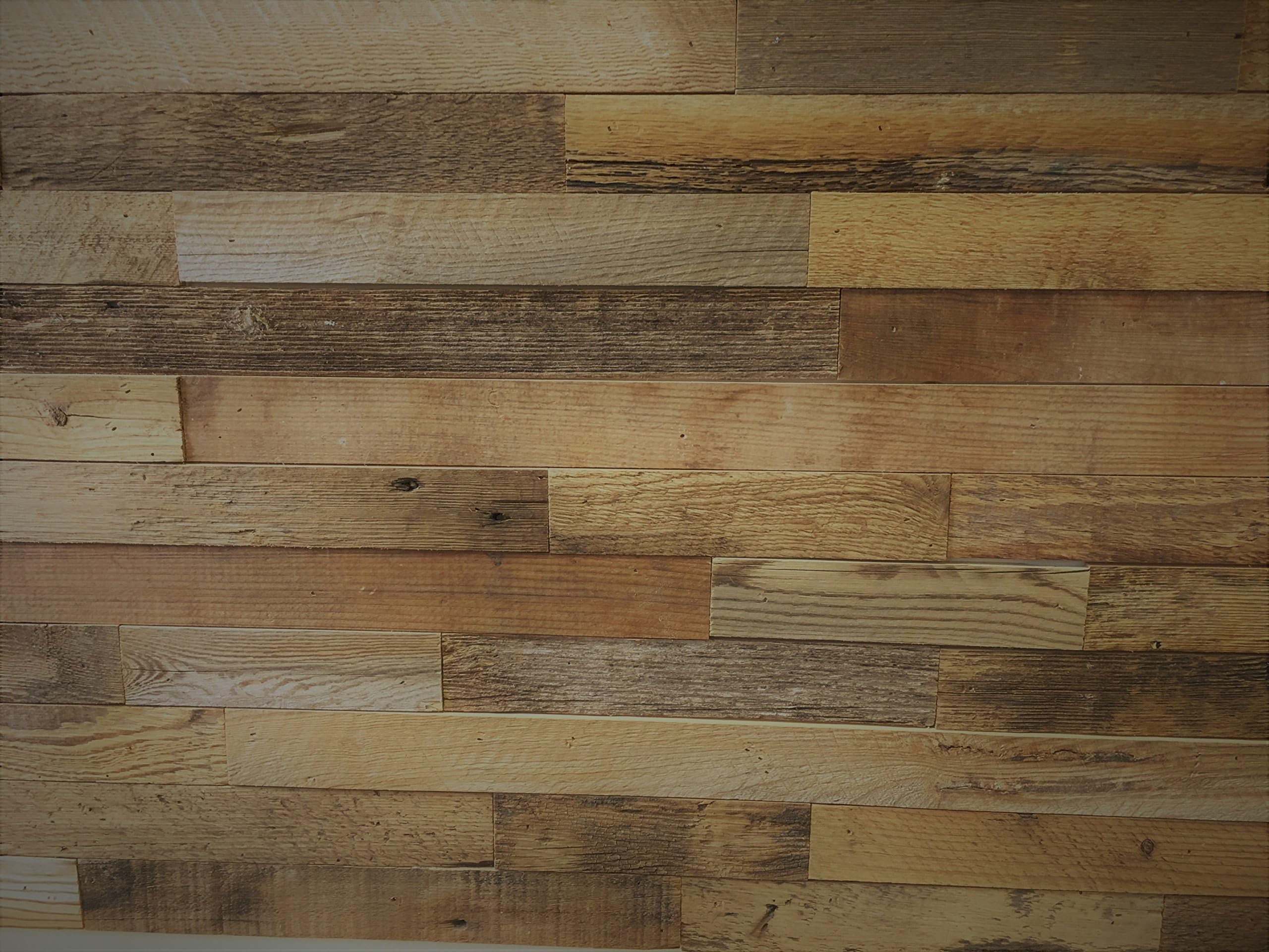 East Coast Rustic DIY Brown 2" Natural Reclaimed Wood Accent Wall 20 Square Feet - Genuine Barn Wood (Sealed and Waxed)