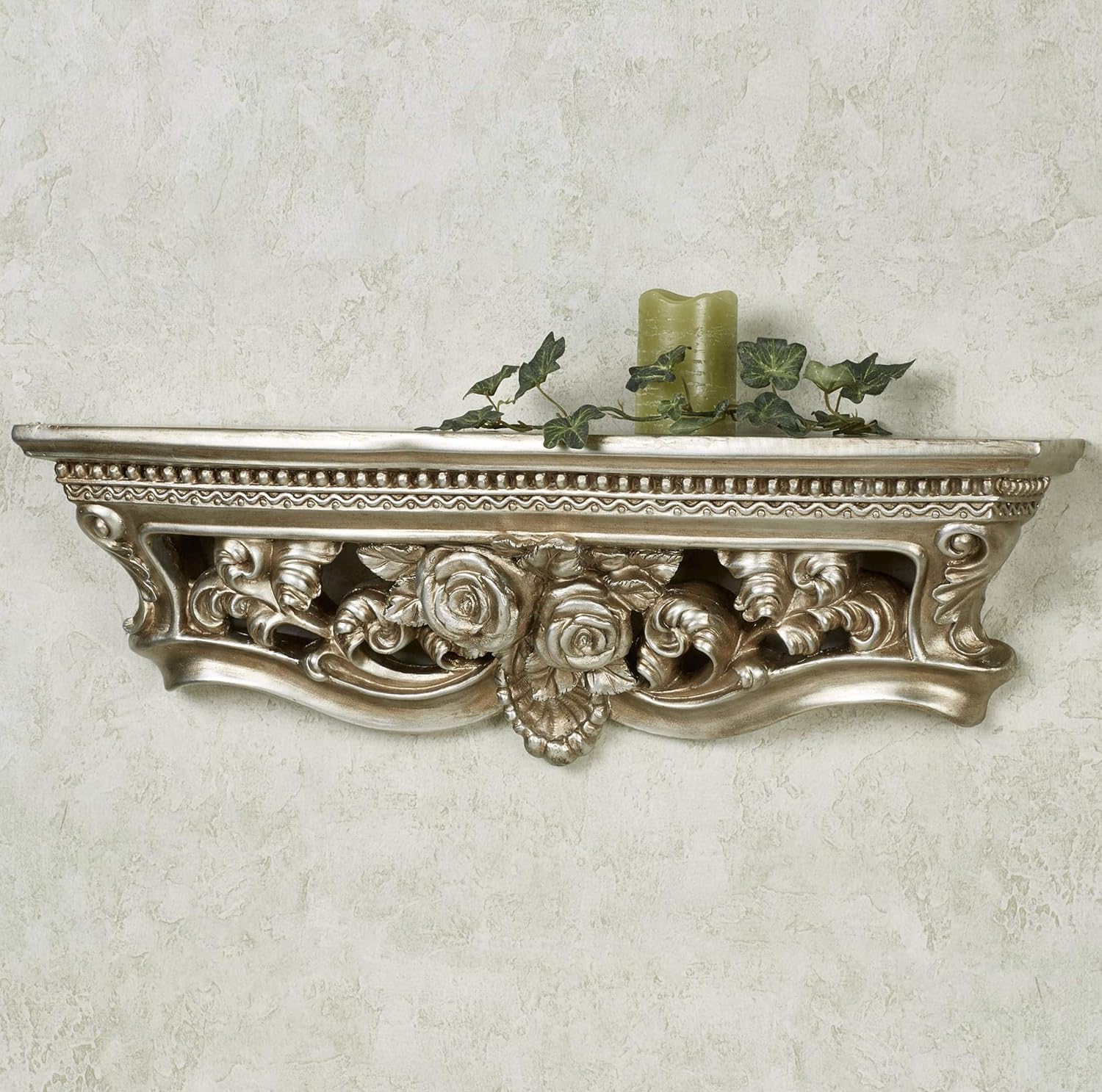 Amazon Com Touch Of Class Rosamond Wall Shelf Platinum Home Kitchen