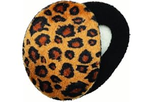 Sprigs Earbags Bandless Ear Warmers/Fleece Earmuffs with Thinsulate - Leopard Print, Small