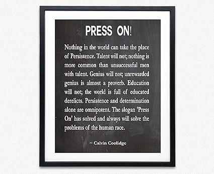 Wallbuddy Wbf034 Citation Encadree Avec Citation Par Calvin Coolidge Tableau Noir 11 X 14 Amazon Fr Cuisine Maison
