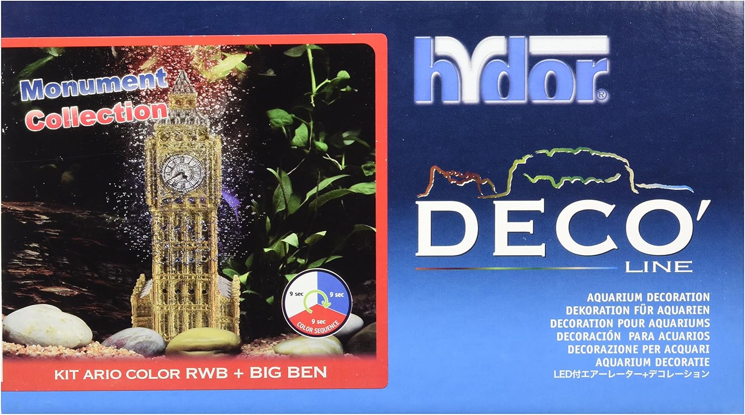 Amazon Com Hydor Deco Ornament Kit Big Ben Multi Color Led
