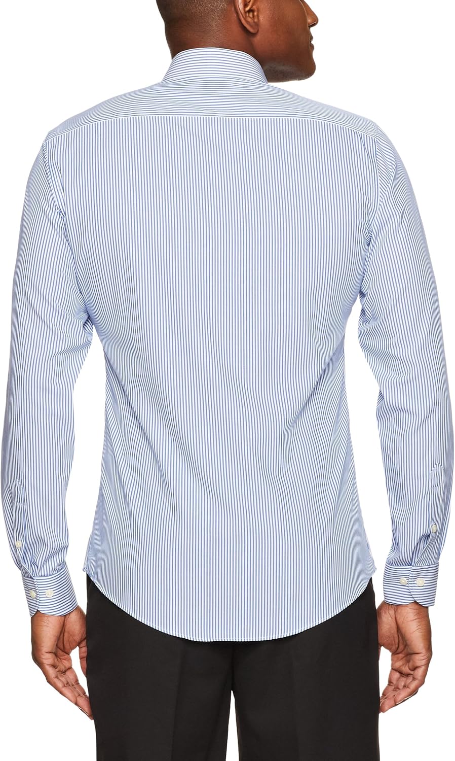  Brand - BUTTONED DOWN Men's Slim Fit Stripe Dress Shirt, Supima Cotton Non-Iron: Clothing