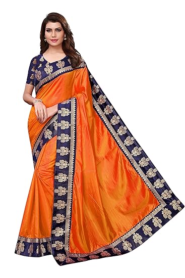 Winza Designer Womens Papper Silk Saree With Blouse (PAPER JHUMKI)